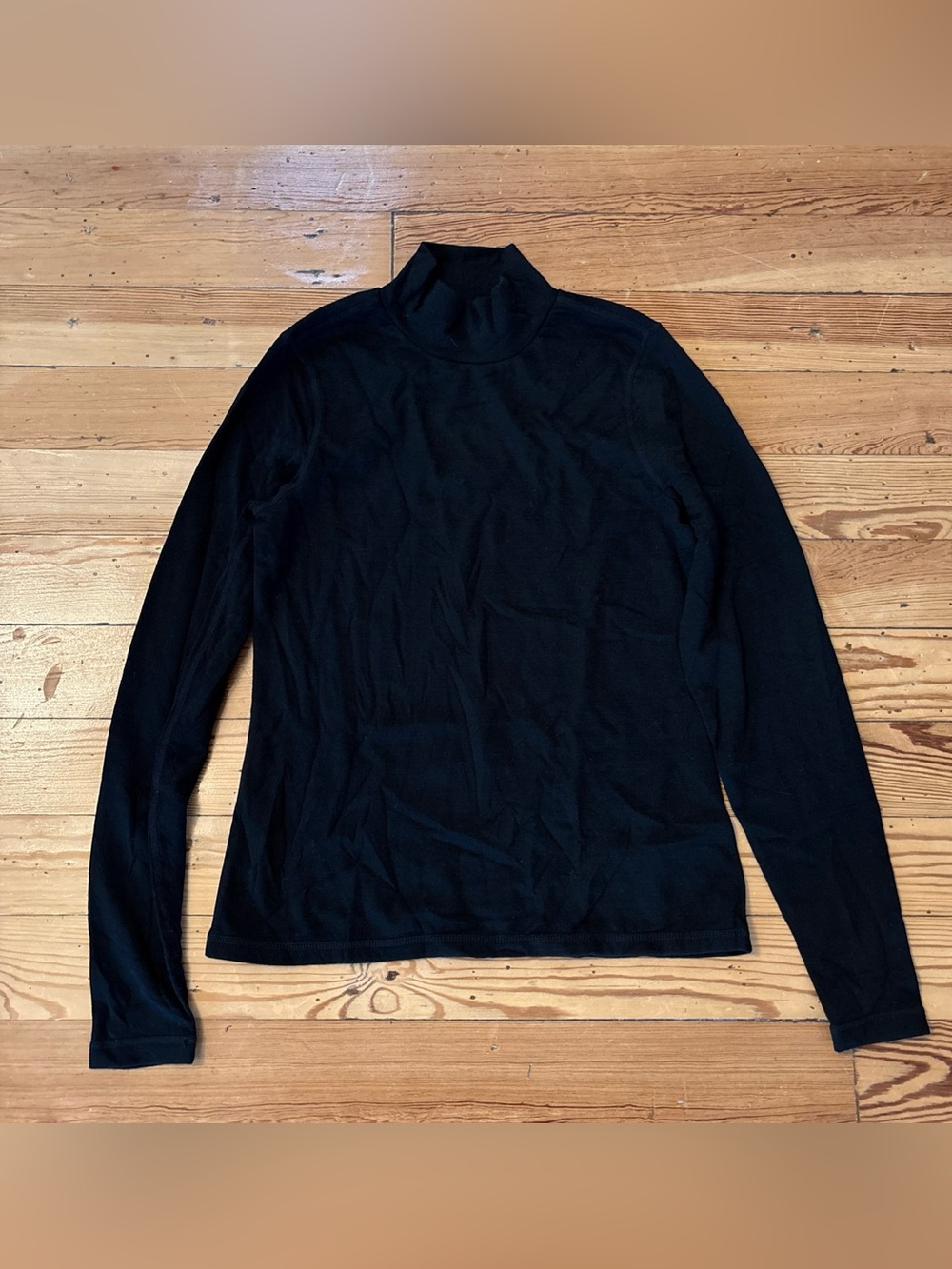 Wicked Wool Mock Neck Womens Size Medium M Merino Wool Blend Turtleneck Black NW